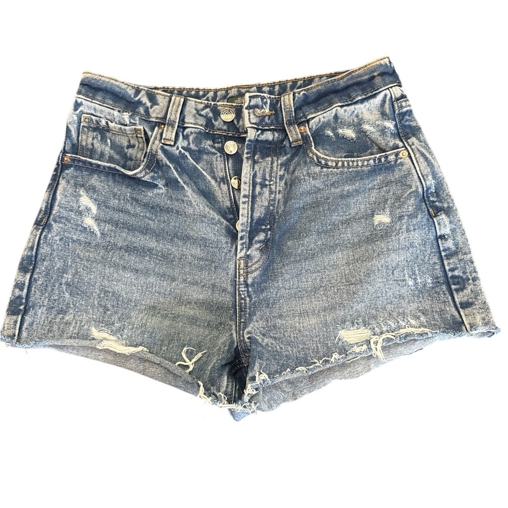 Wild Fable Blue Jean Shorts with Distressed Details